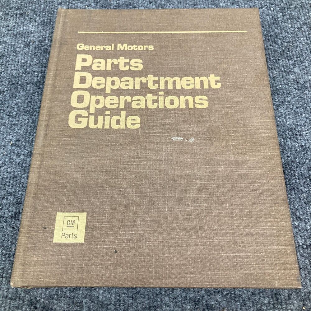 General Motors Parts Department Operations Guide 1989